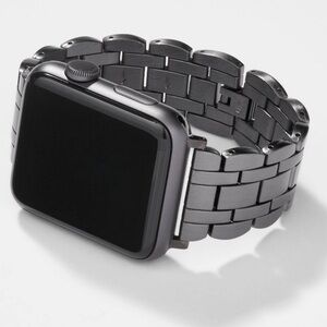 New Apple Watch Scalloped Metal Link Band 38/40/41mm - heyday Black